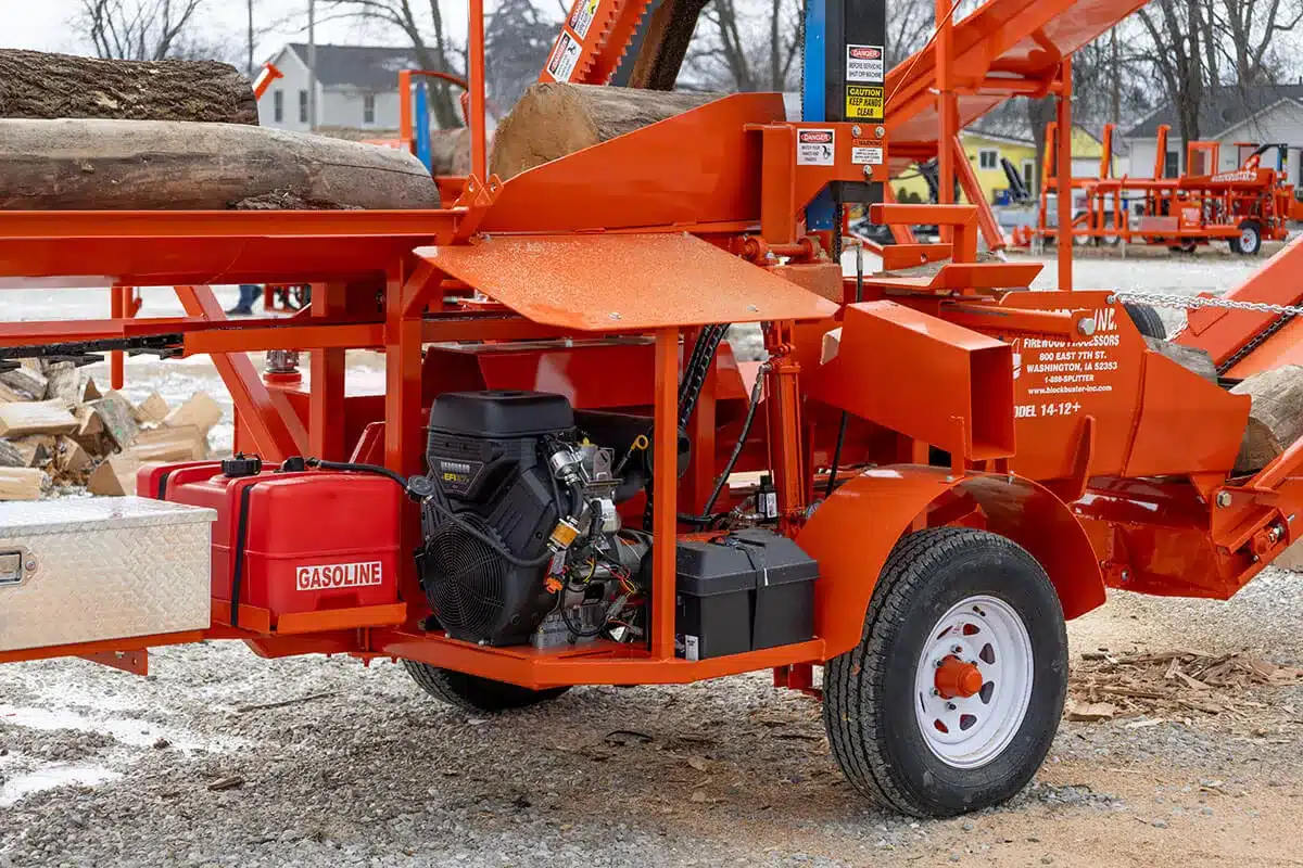 Blockbuster 14-12+ Processor with Attached Conveyor_CT-11 Blockbuster Firewood Processor 14-12 | Industrial Firewood Processor | Commercial Firewood Processor